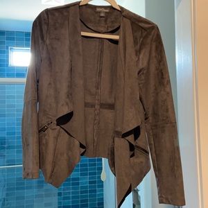 Market & Spruce Grey suede jacket